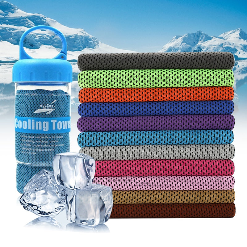 Microfiber Sport Towel Rapid Cooling Ice Face Towel Quick-Dry Beach Towels Summer Enduring Instant Chill Towels for Fitness Yoga
